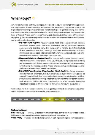 example page 1 from our offline Travel Guide for Democratic Republic of the Congo